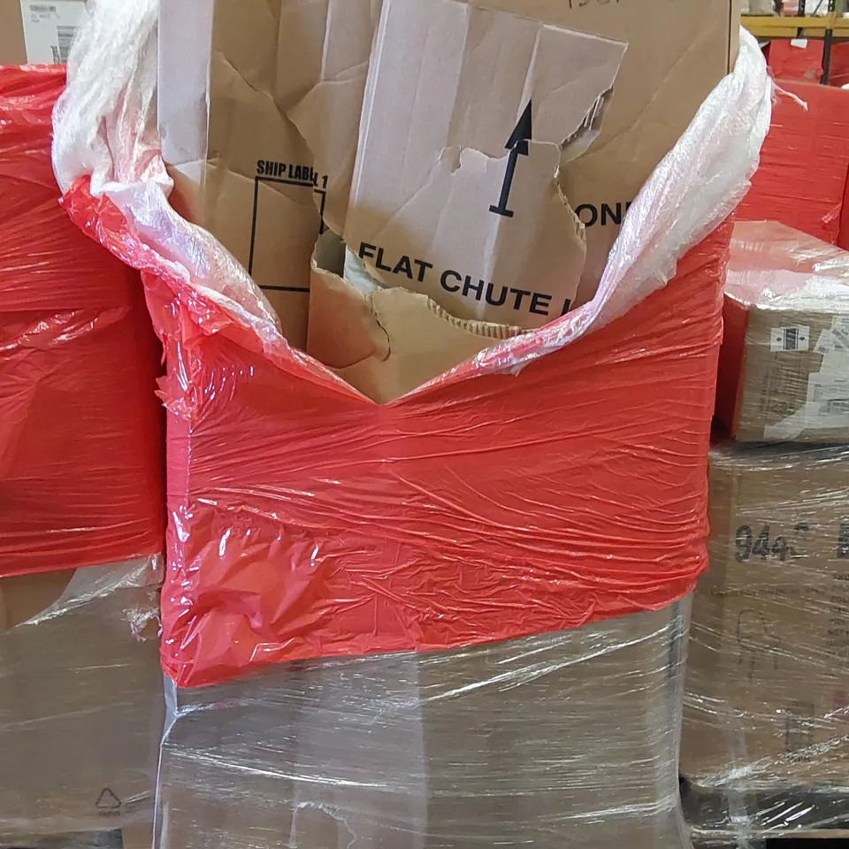 PALLET OF ASSORTED ITEMS INCLUDING: OFFICE CHAIR, DEHUMIDIFIER, AUDIO TURNTABLE, WATER DISTILLER, FOLDING TABLE