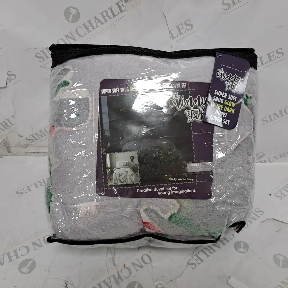 THE MIMMY STUFF SUPER SOFT SNUG GLOW IN THE DARK DUVET COVER SET - DOUBLE 