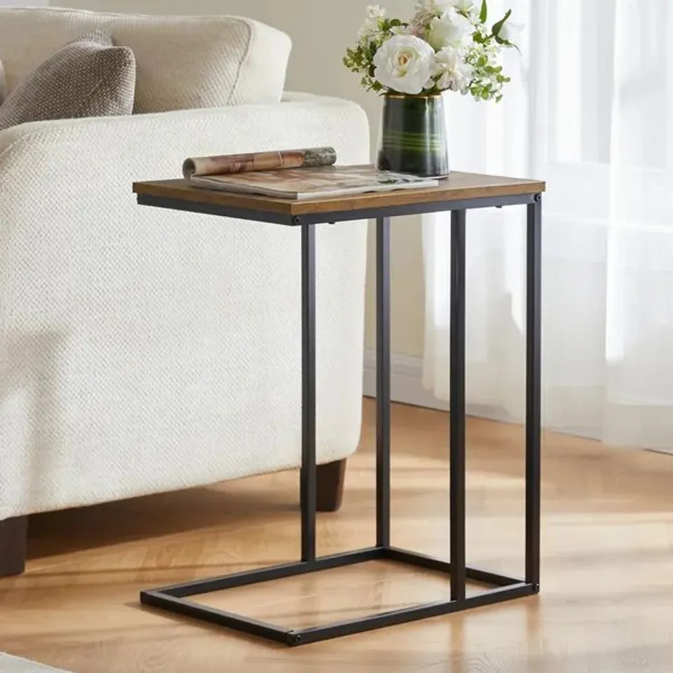 BOXED VIDA LASSIC BROOKLYN SIDE TABLE - DARK WOOD