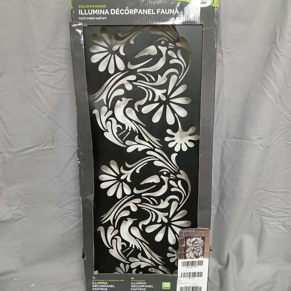 BOXED SMART SOLAR FAUNA SOLAR-POWERED WALL ART PANEL