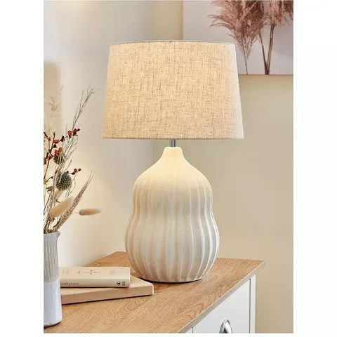 BOXED EVERLY CERAMIC TABLE LAMP - COLLECTION ONLY