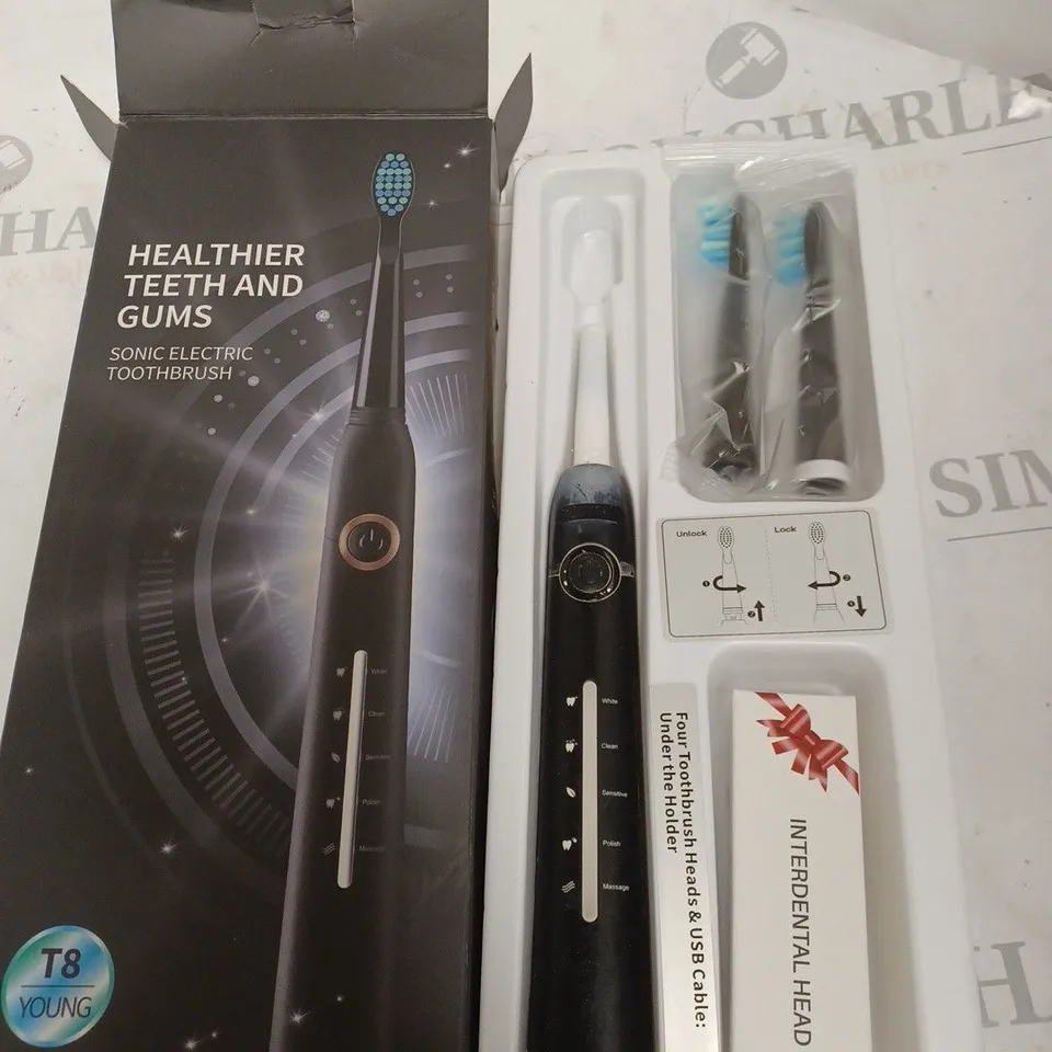 T8 YOUNG HEALTHIER TEETH AND GUMS SONIC ELECTRIC TOOTHBRUSH