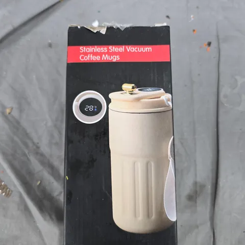 STAINLESS STEEL VACUUM COFFEE MUG – BOXED