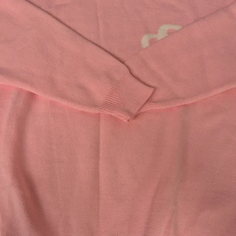 EGO LONG SLEEVE KNIT JUMPER IN PINK SIZE SMALL