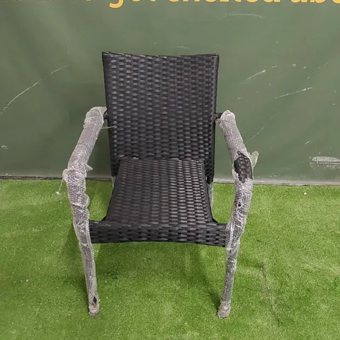 DESIGNER BLACK RATTAN CHAIR
