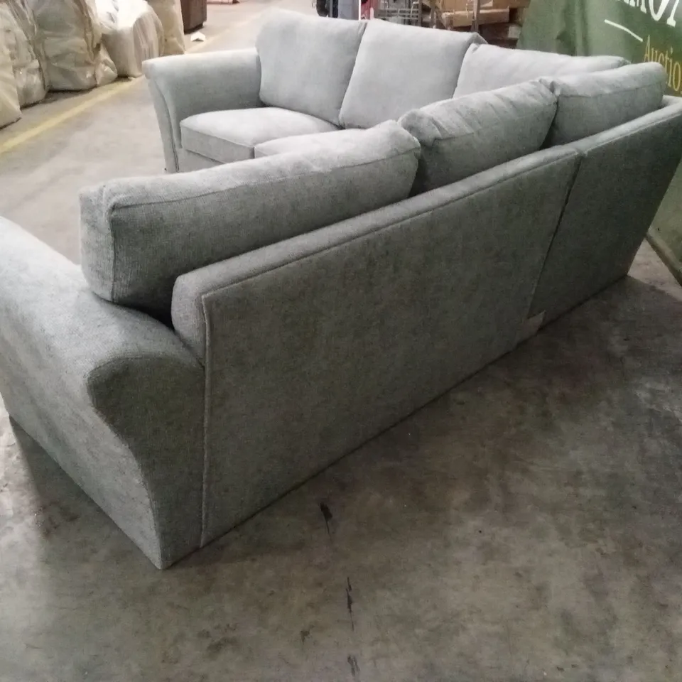 DURY CHUNKY WEAVE STANDARD BACK CORNER GROUP SOFA - GREY RRP £1149