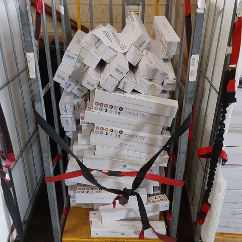 CAGE TO CONTAIN A LARGE ASSORTMENT OF BOXED YSAGI COMPUTER DESK PADS/MOUSE PADS - COLOURS MAY VARY (CAGE NOT INCLUDED)