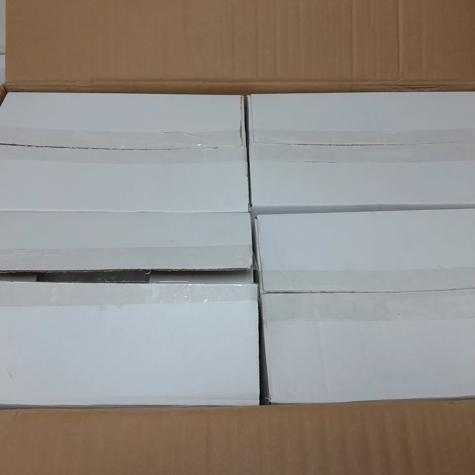 APPROXIMATELY 80 EMCOVENT 100mm GRAVITY SHUTTERS IN WHITE