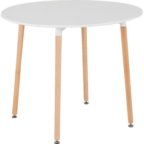 BOXED BAILLIE DINING TABLE - WHITE/NATURAL OAK (1 BOX)