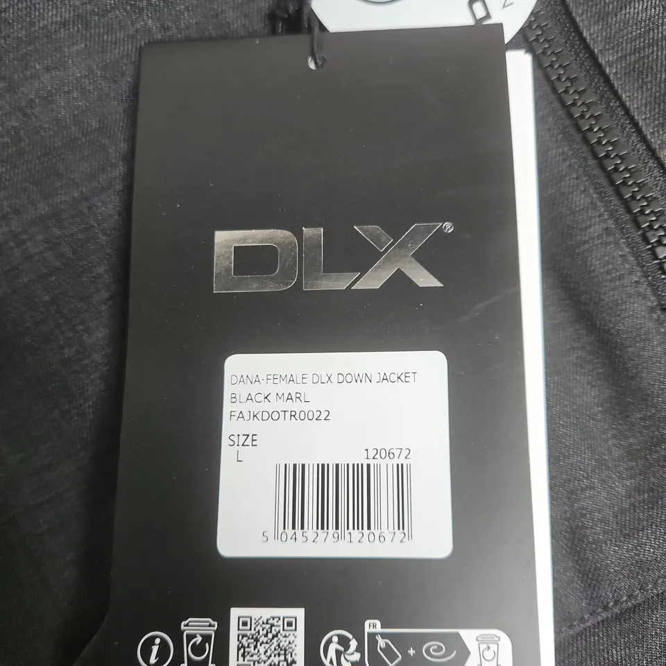 DLX DANA-FEMALE DOWN JACKET – BLACK MARL – SIZE L