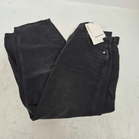 WHISTLES AUTHENTIC BARREL LEG JEANS IN BLACK - UK 32