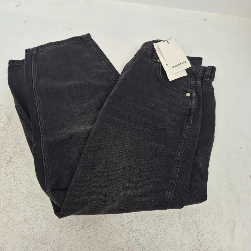 WHISTLES AUTHENTIC BARREL LEG JEANS IN BLACK - UK 32