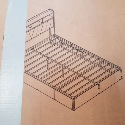 BOXED BED FRAME WITH HYDRAULIC STORAGE - SIZE UNSPECIFIED (2 BOXES)