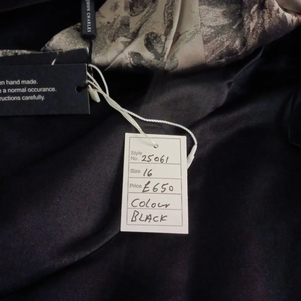 JOHN CHARLES BLACK DRESS UK 16 TAGGED