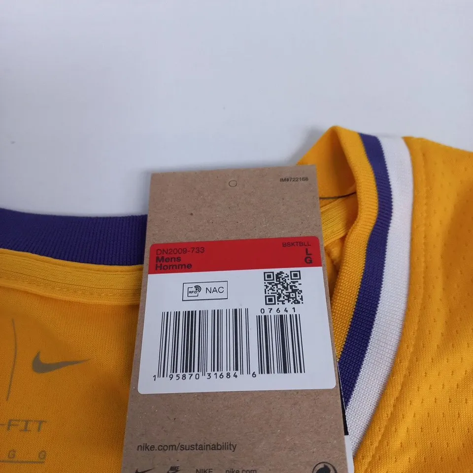 NIKE L.A LAKERS LEBRON JAMES 23 BASKETBALL JERSEY – YELLOW UK L
