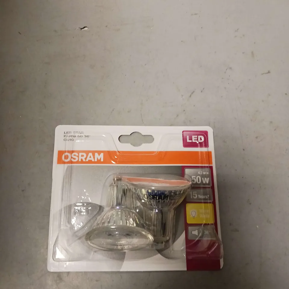 30 X SEALED (2 LIGHTS PER PACK) OSRAM GU10 LED STAR SPOTLIGHTS - WARM LIGHT