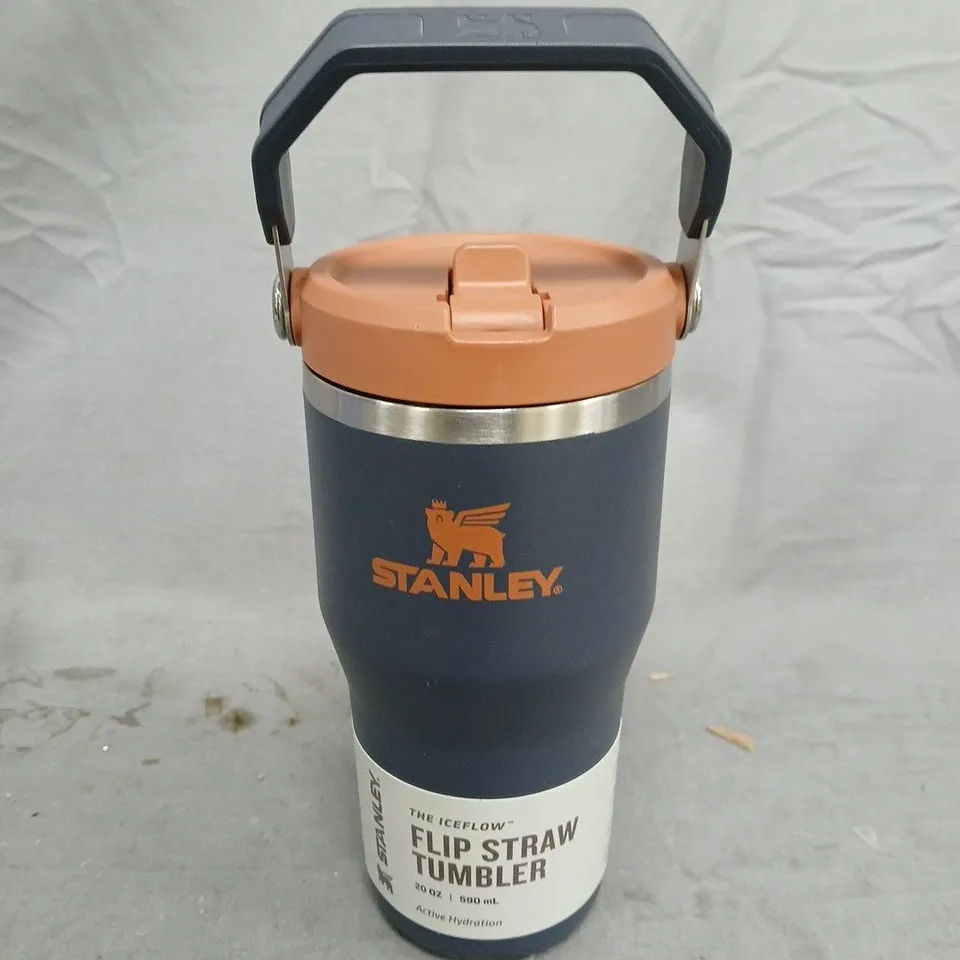 STANLEY THE ICEFLOW FLIP STRAW TUMBLER IN BLACK (590ML)