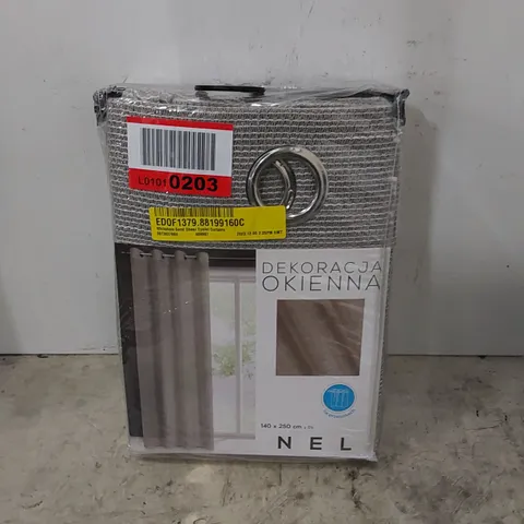BAGGED WICKSHAM SEMI SHEER EYELET CURTAINS // SIZE: 140 X 250cm