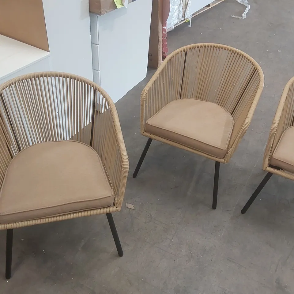 SET OF 4 DESIGNER DINING CHAIRS
