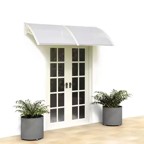 BOXED DAKOTA FIELDS 150CM W × 100CM D PLASTIC COVER RETRACTABLE DOOR/WINDOW AWNING