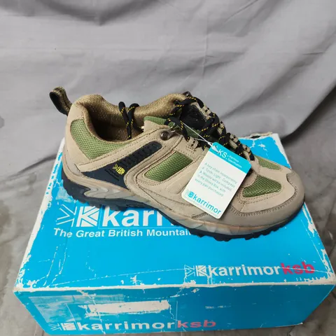KARRIMOR WALKING SHOES – BEIGE & OLIVE GREEN (MEN'S) UK SIZE 7