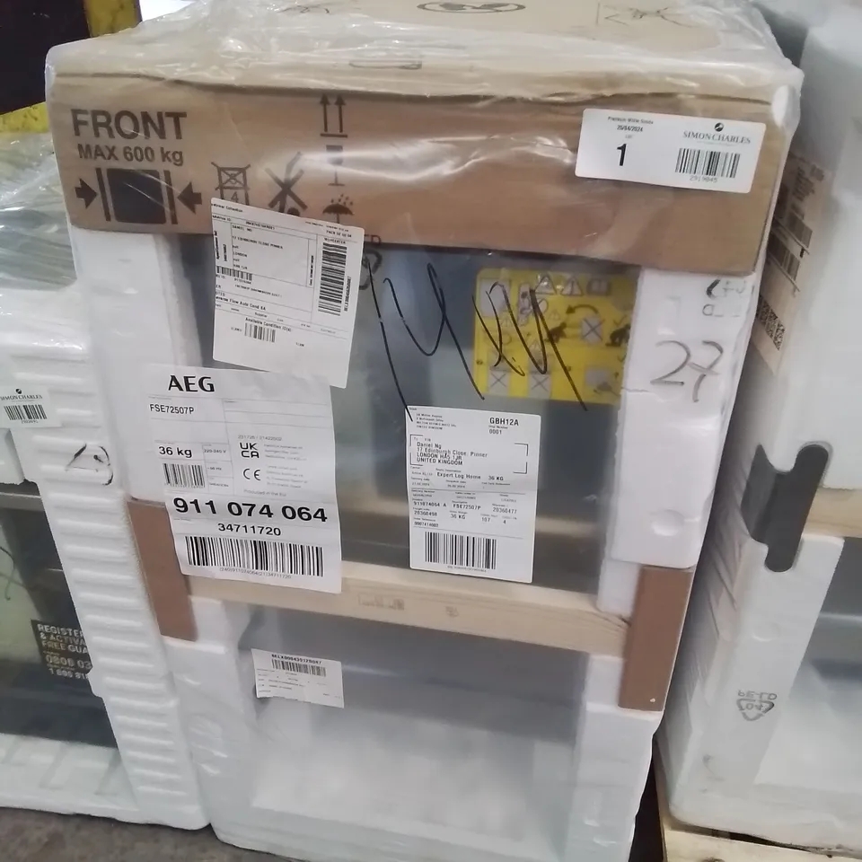BOXED AEG BUILT-IN SLIMLINE DISHWASHER FSE72507P BLACK RRP £542