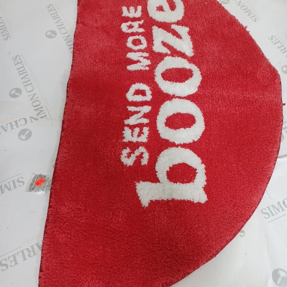 TYPO SEND MORE BOOZE HOUSE RUG 