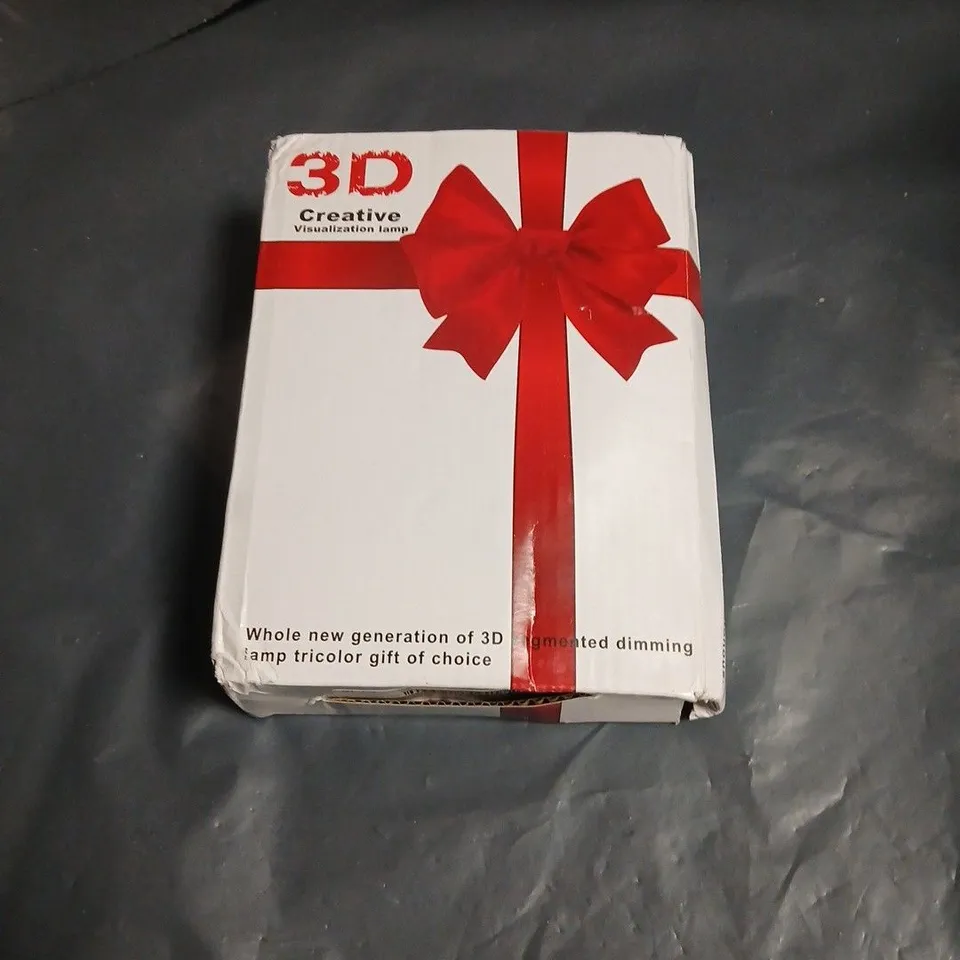 3D CREATIVE VISUALIZATION LAMP WITH CAT ON MOON SILHOUETTE AND BASE