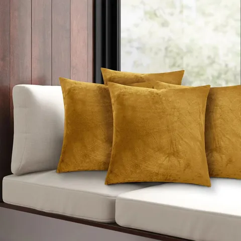 APEX CRUSHED VELVET CUSHION COVER SET (SET OF 4)