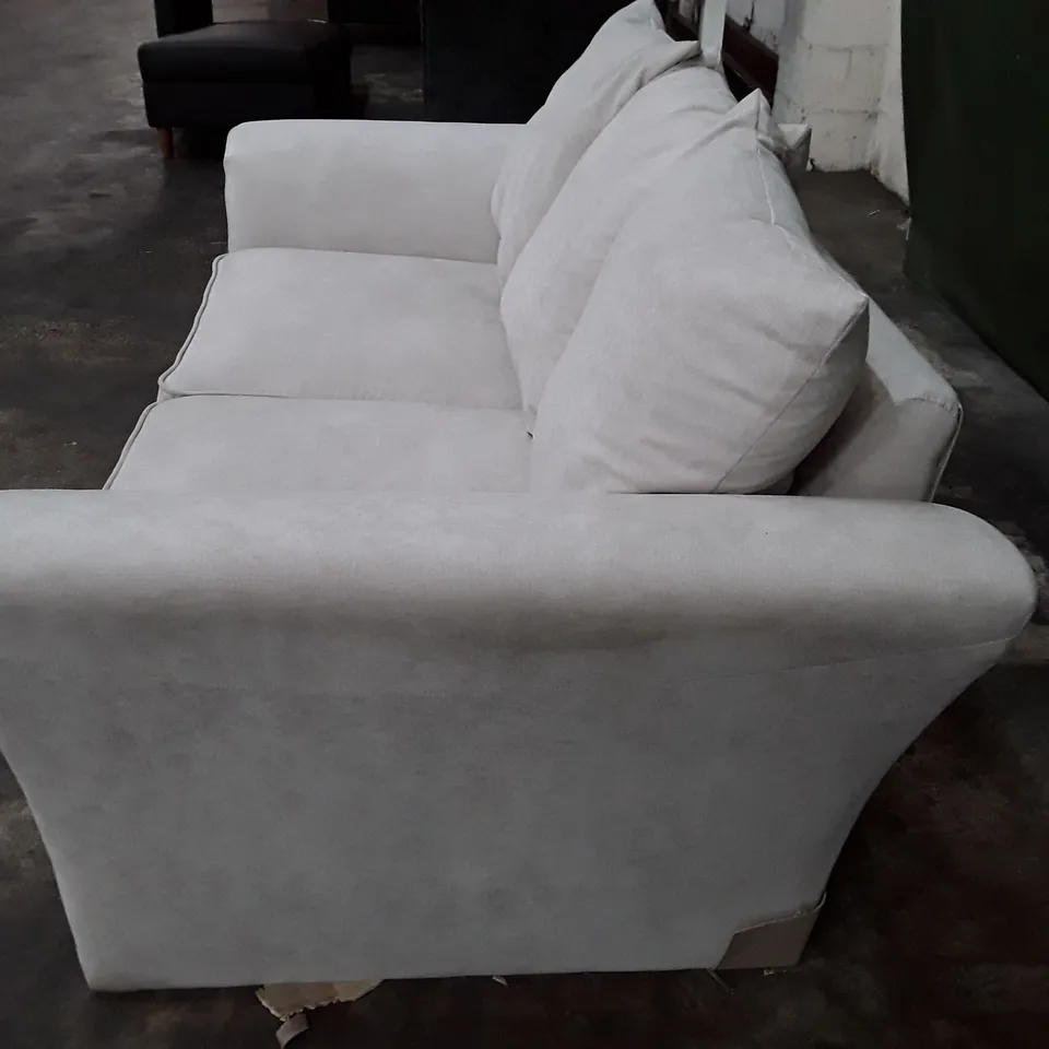 DESIGNER 2 SEATER SOFA - IVORY FABRIC