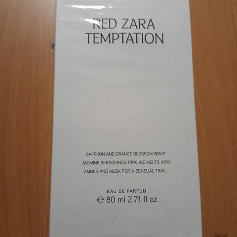BOXED AND SEALED RED ZARA TEMPTATION EAU DE PARFUM 80ML