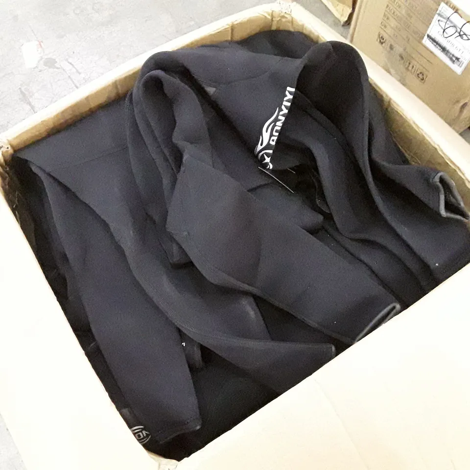 BOX OF APPROXIMATELY 9 WET SUITS