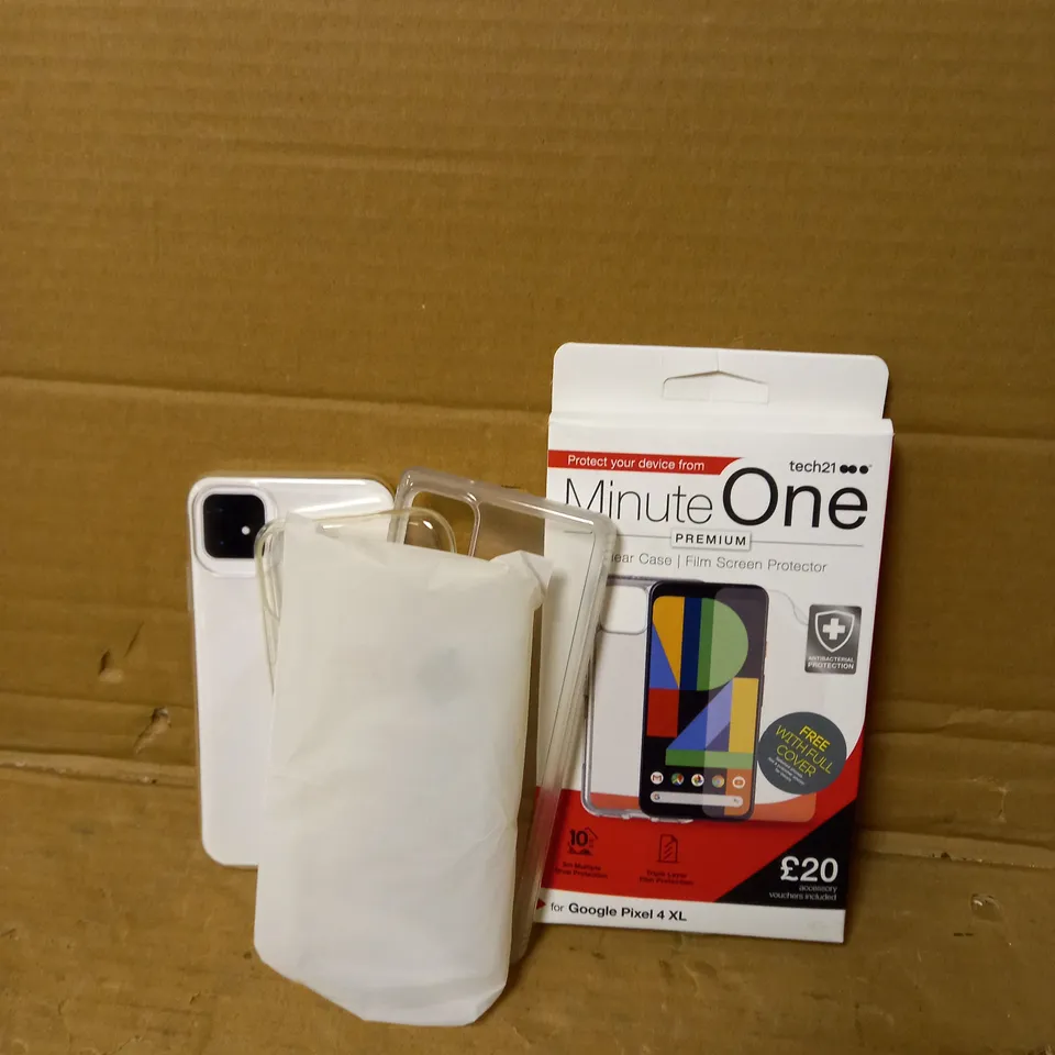 LOT OF 5 CLEAR CASES INCLUDING 4 ASSORTED CASES AND 1 FOR GOOGLE PIXEL 4 XL
