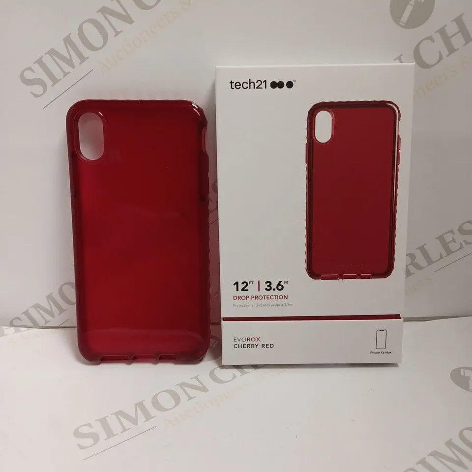 BOX OF 87 TECH21 CHERRY RED EVOROX PHONE PROTECTION CASES FOR IPHONE XS MAX