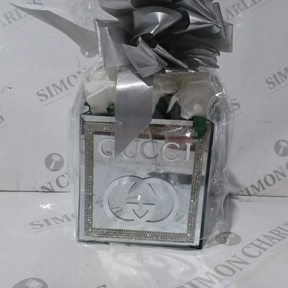 GUCCI MIRRORED FLORAL DECORATIVE PIECE