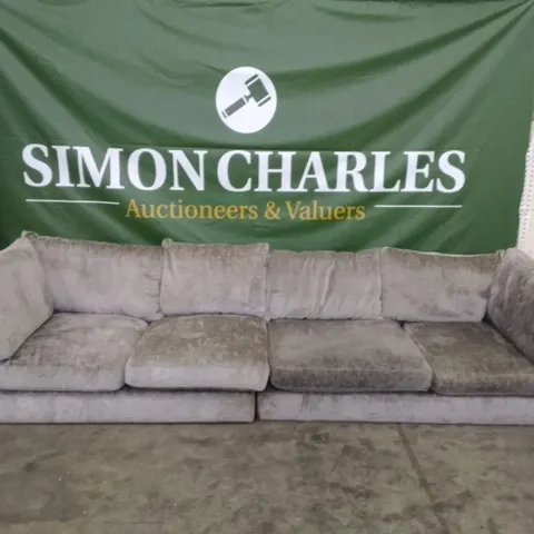 QUALITY DESIGNER 2PCS 4 SEATER SOFA - GREY FABRIC