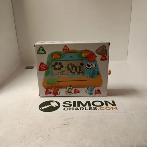 Kids' art activity board toy (turquoise/yellow) – boxed
