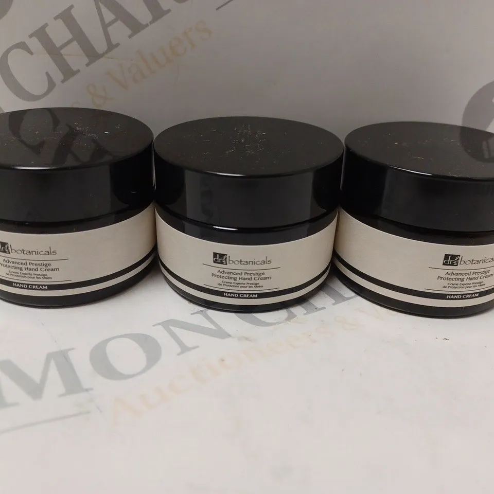 BOX OF 12 DR BOTANICALS ADVANCED PRESTIGE PROTECTING HAND CREAM 30ML