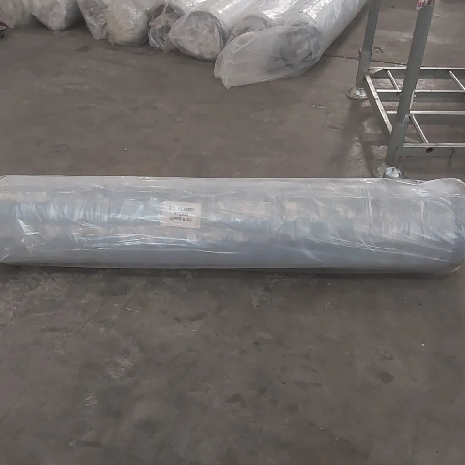 BRAND NEW BAGGED AND ROLLED GEL MEMORY HYBRID MATTRESS - 6FT SUPER KING