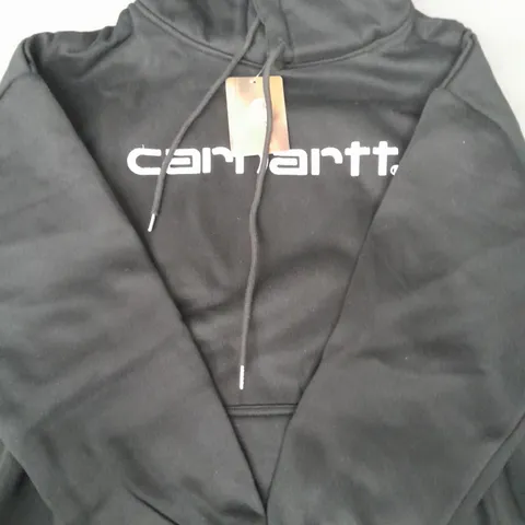 CARHARTT LONG SLEEVE HOODIE IN BLACK SIZE LARGE