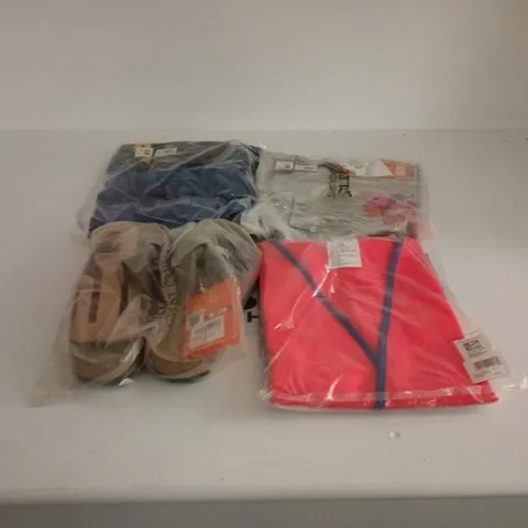BOX OF APPROXIMATELY 30 ASSORTED NEW REGATTA CLOTHING ITEMS TO INCLUDE LARGE HI VIS VEST, SIZE 16 GREY T SHIRT, SIZE 8 SANDALS ETC