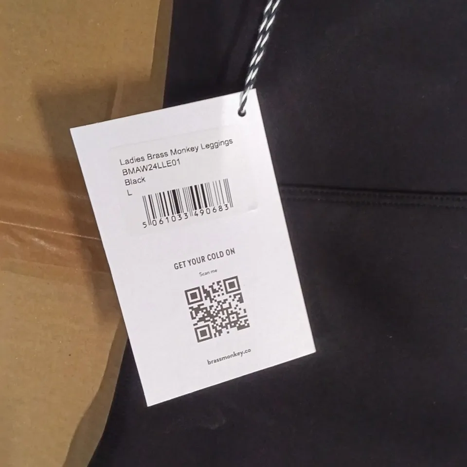 BOX OF BRASS MONKEY LEGGINGS - BLACK SIZE LARGE APPROXIMATELY 8