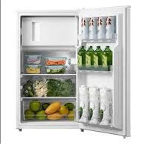 BOXED SWAN SR750110 47.5CM WIDE UNDER-COUNTER FRIDGE WITH 4 STAR ICE BOX IN WHITE 
