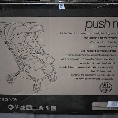 BOXED RED KITE PUSH ME DUAL PRAM