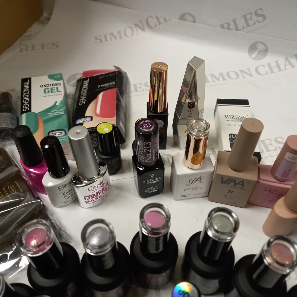 PREMIUM BRANDED UV/LED CURED GEL POLISH COLLECTION APPROX. 30 ITEMS 