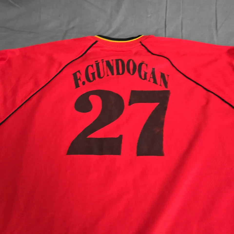 GALATASARAY FC FOOTBALL JERSEY - F.GUNDOGAN 27 - SIZE UNSPECIFIED