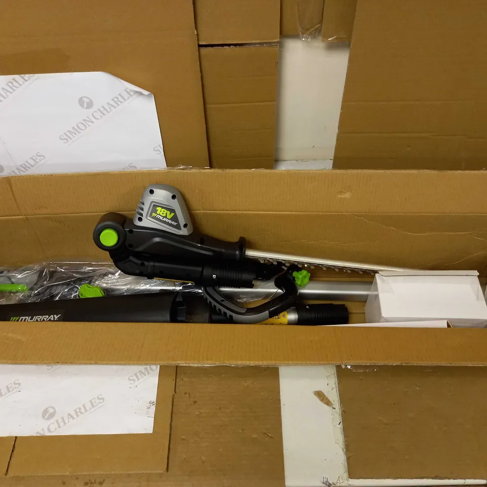 MURRAY IQ18PSHK 18V LI-ION CORDLESS 20CM POLE SAW & 41CM HEDGE TRIMMER KIT