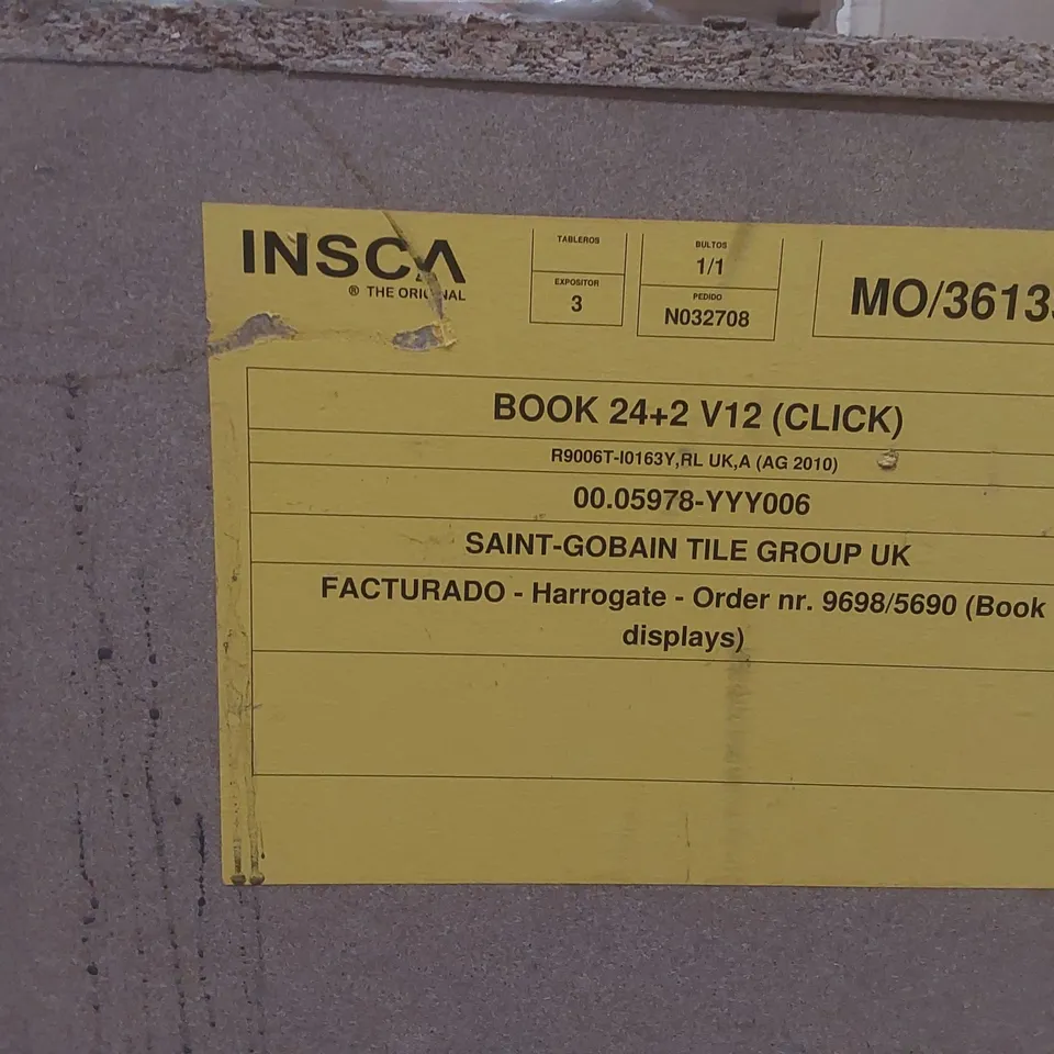 PALLET CONTAINING COMMERCIAL BOOKCASE UNIT PARTS