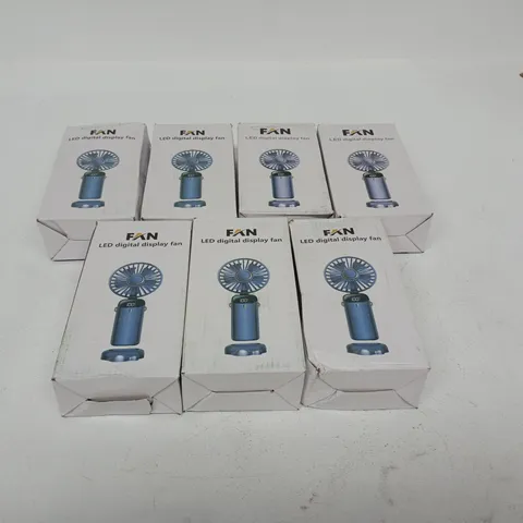 SET OF 7 LED DIGITAL DISPLAY FANS BOXED