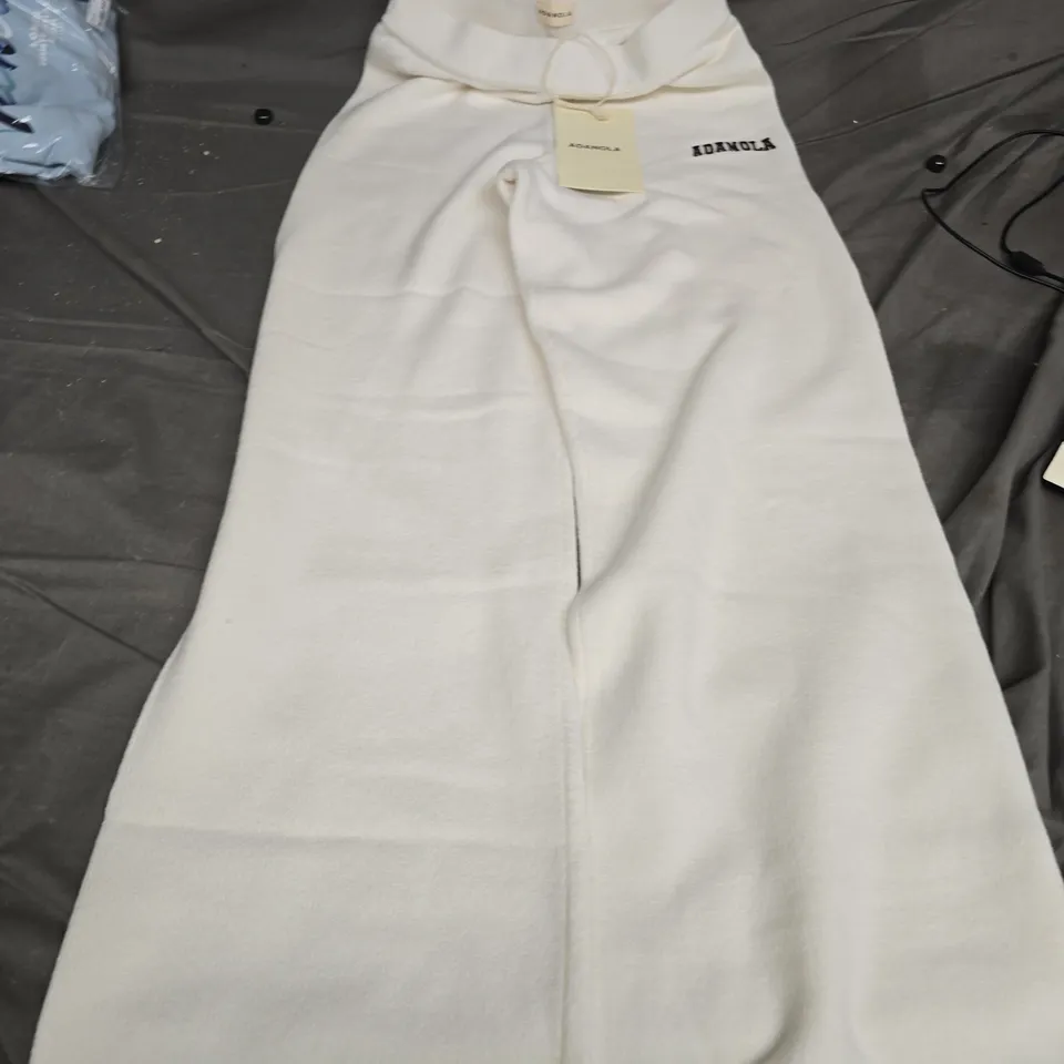 ADANOLA WHITE DRESS WITH NECK TIE DETAIL